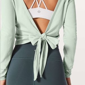 Lululemon it’s a tie long sleeve in ocean mist